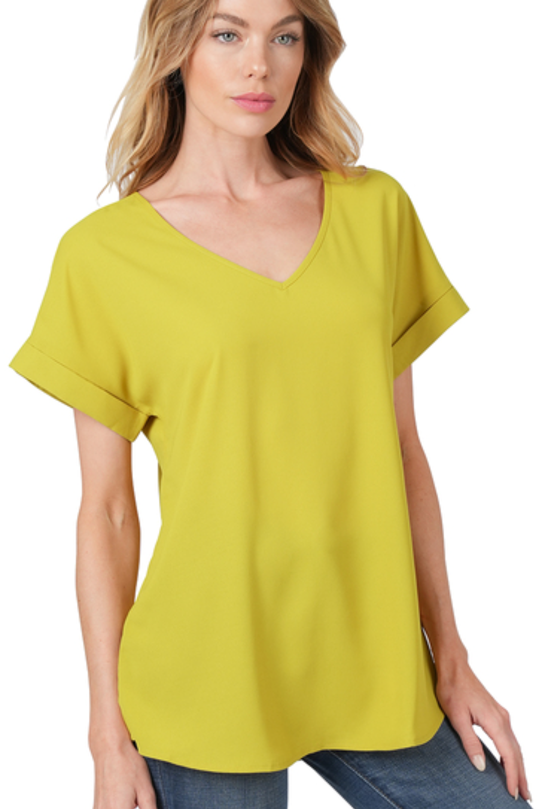 Golden Wasabi Basic V-Neck