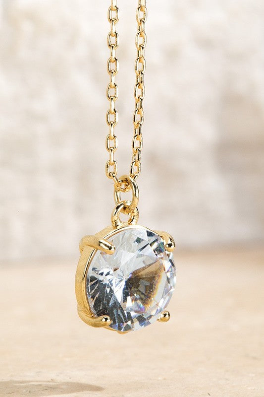 Cubic Zirconia Pendant Necklace