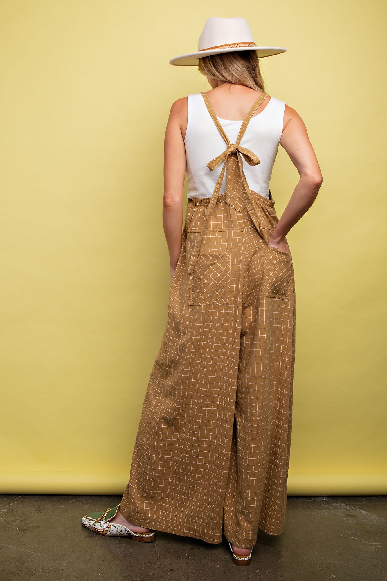 Checkboard Print Soft Jumpsuit