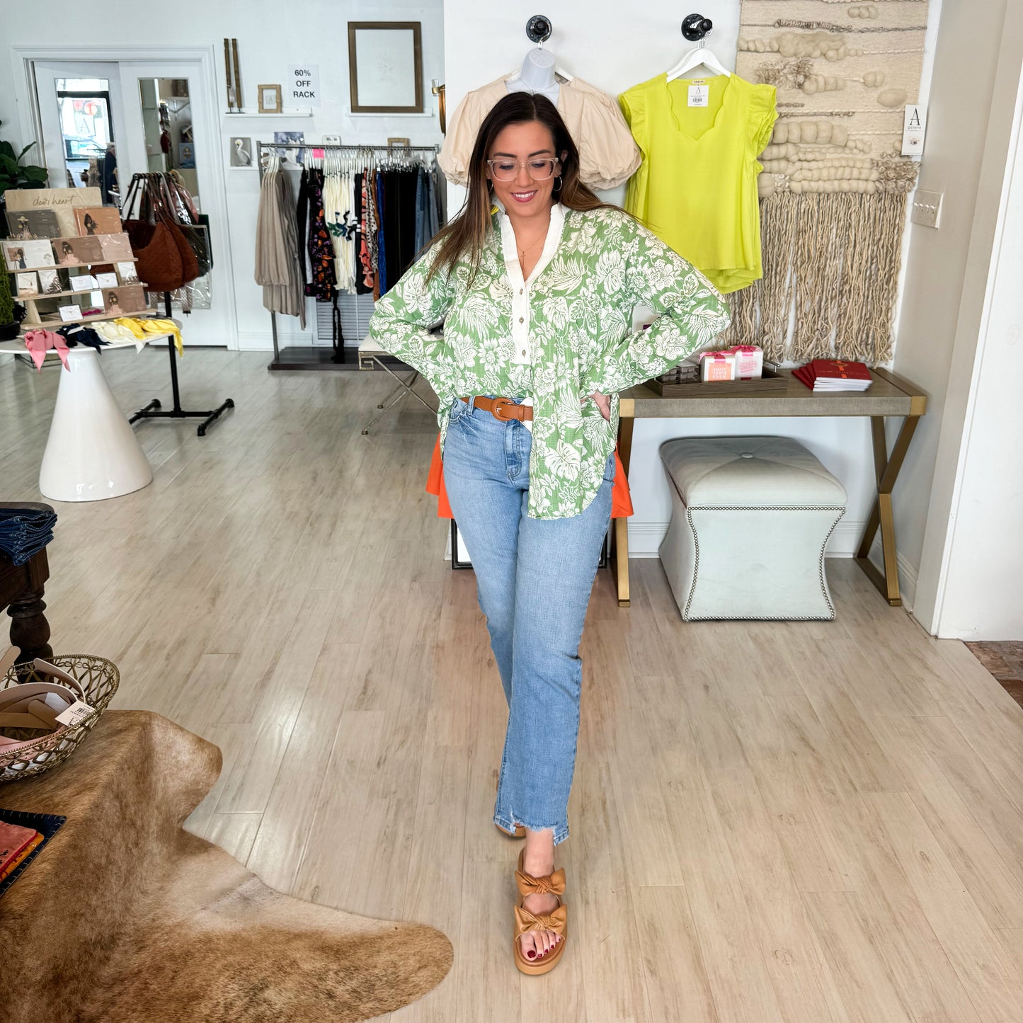 Green Cotton Voile Blouse