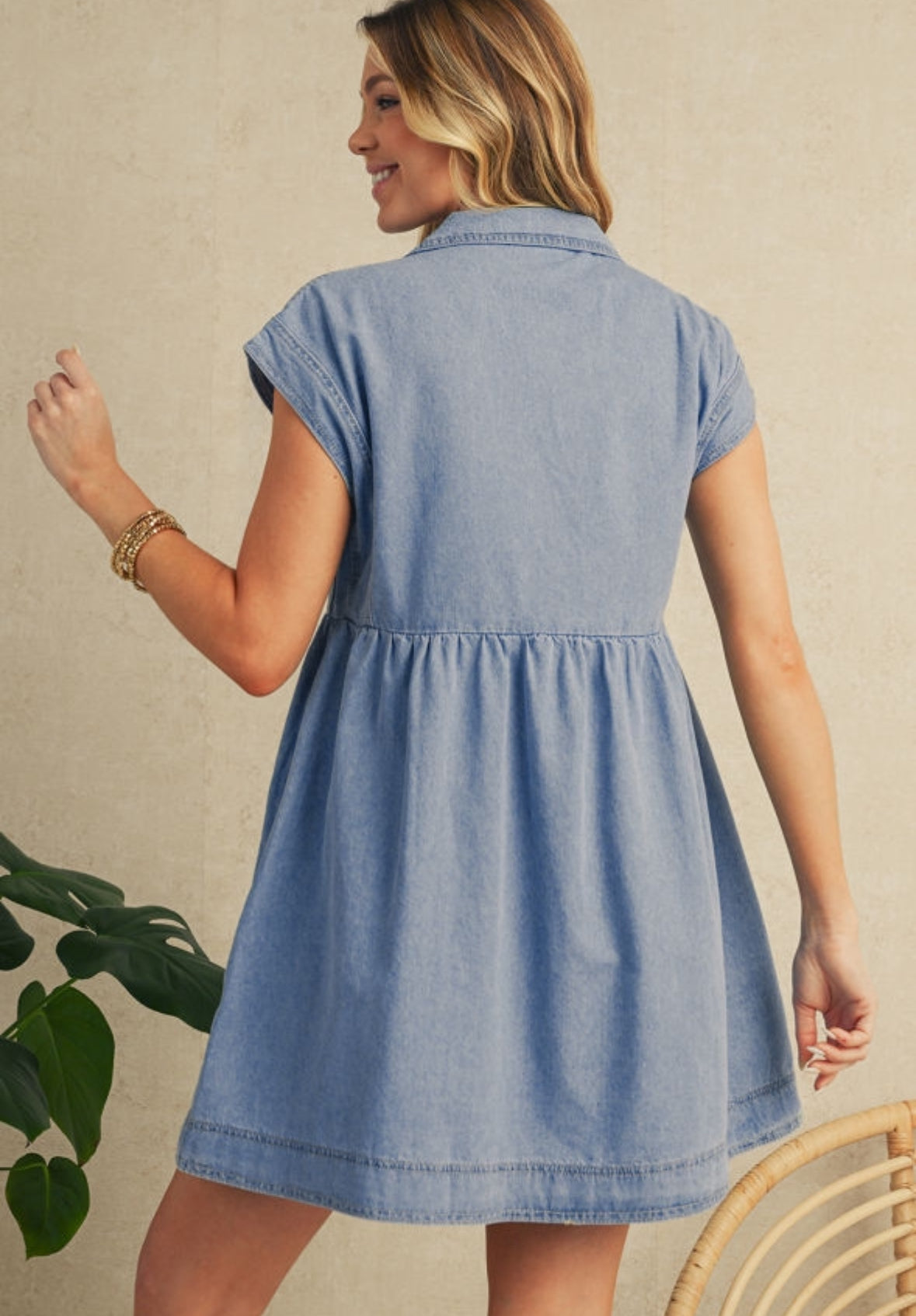 Denim Baby Doll Dress