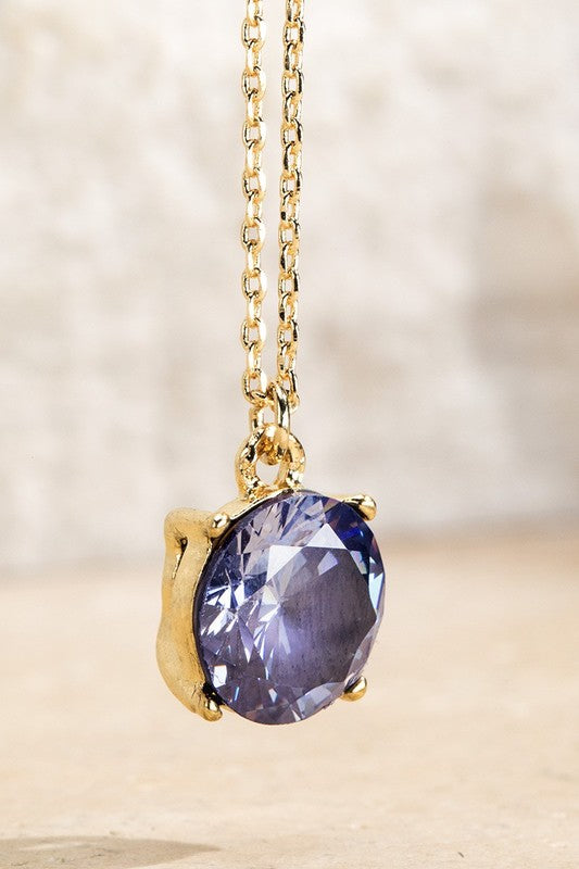 Cubic Zirconia Pendant Necklace
