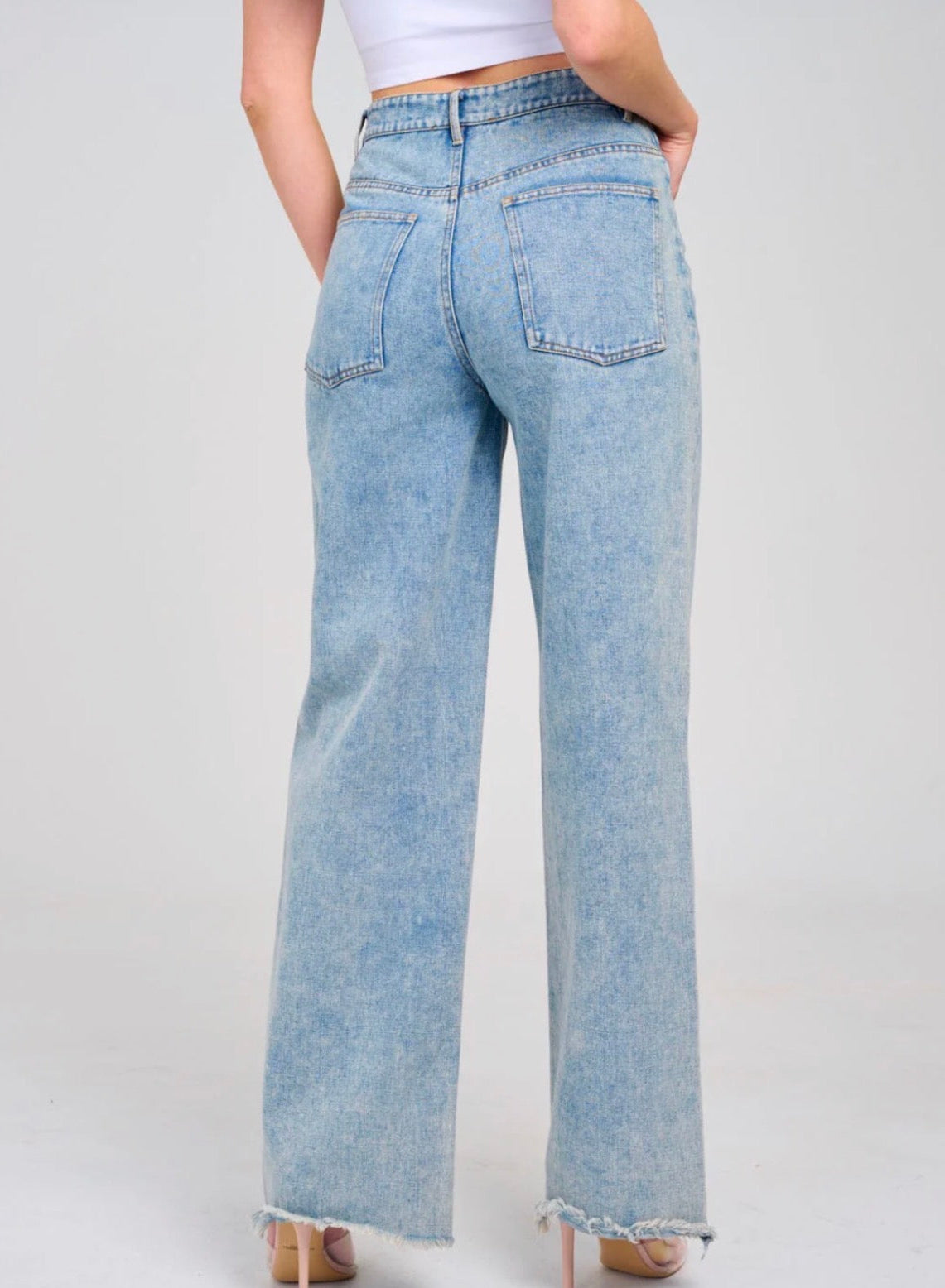 Washed Relaxed Denim Pants