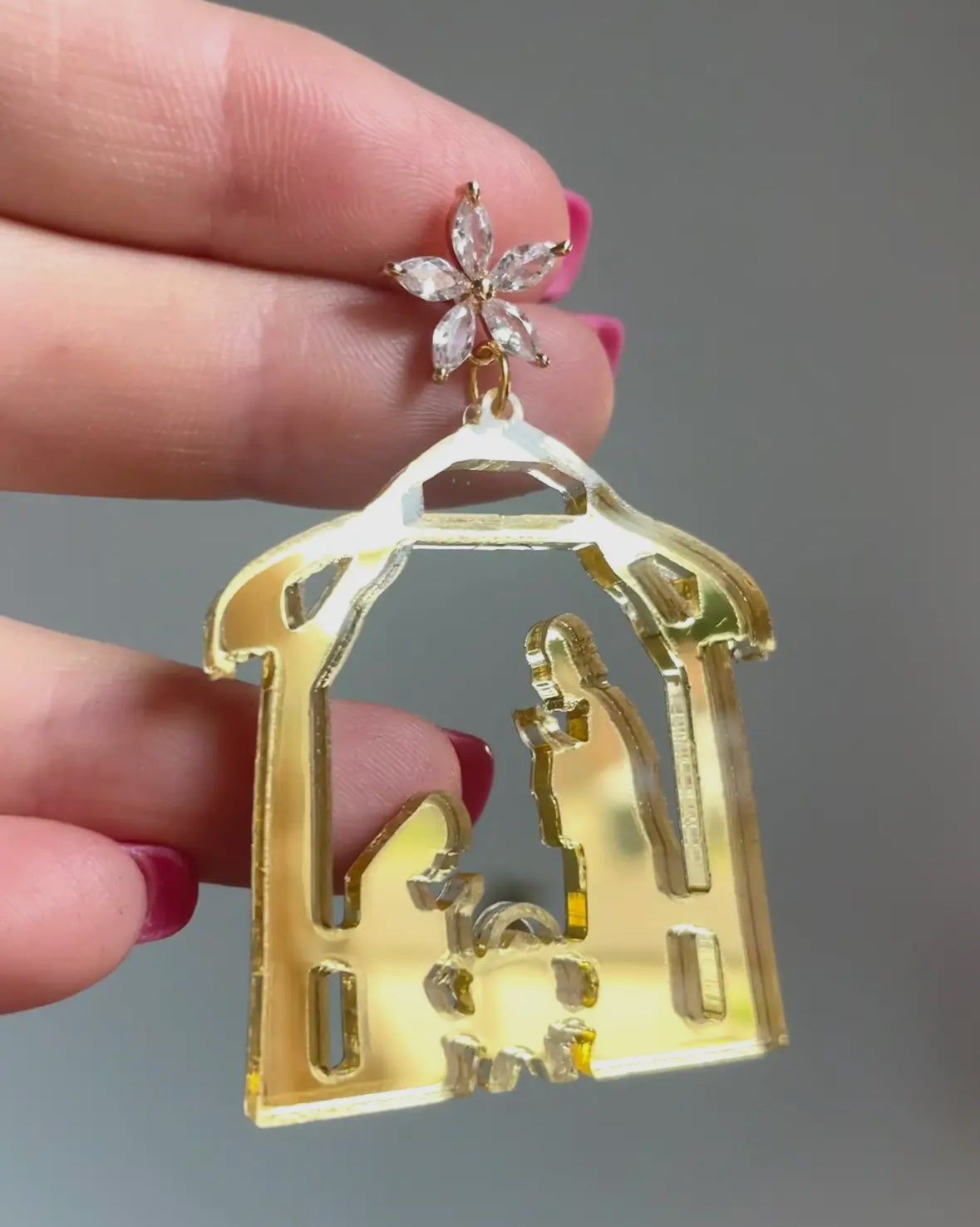 Acrylic Nativity Earrings