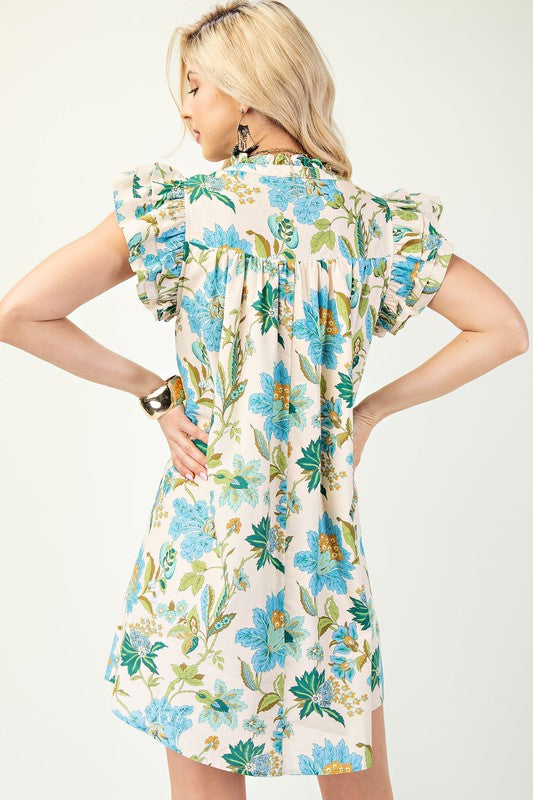 She Spoke in Florals Dress