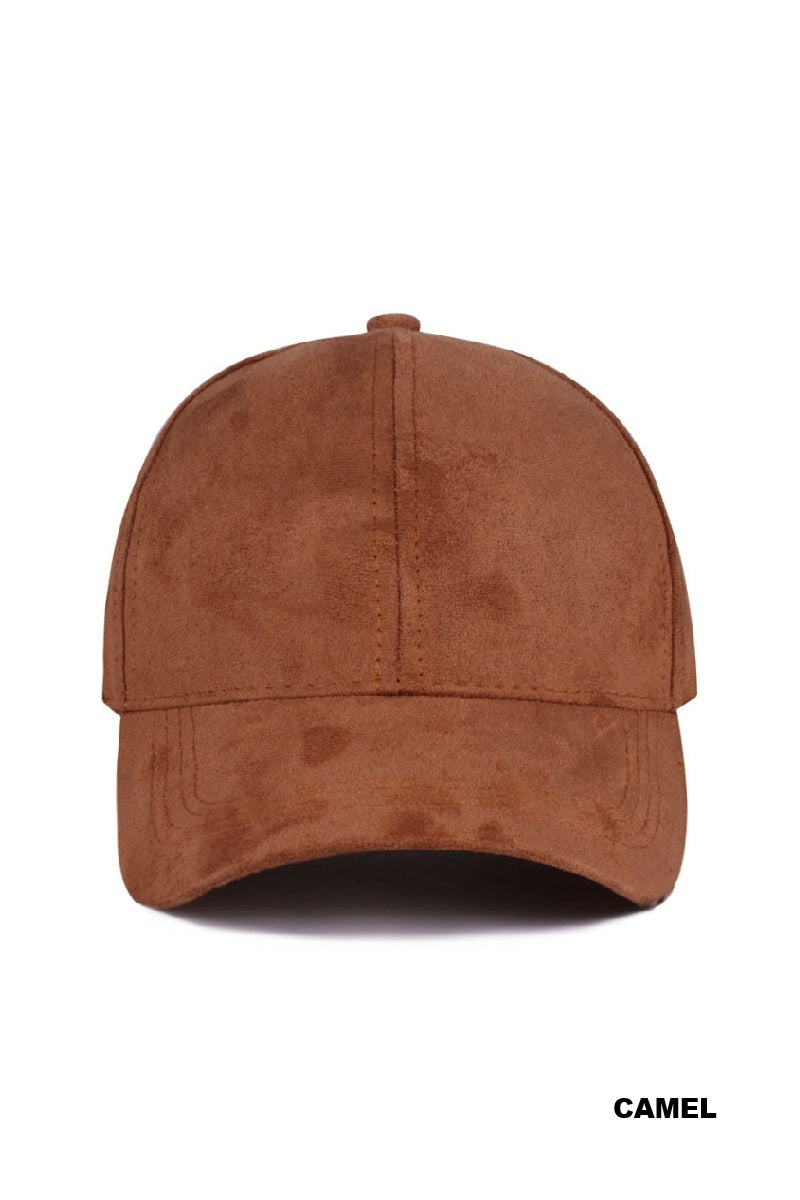 Suede Camel Cap