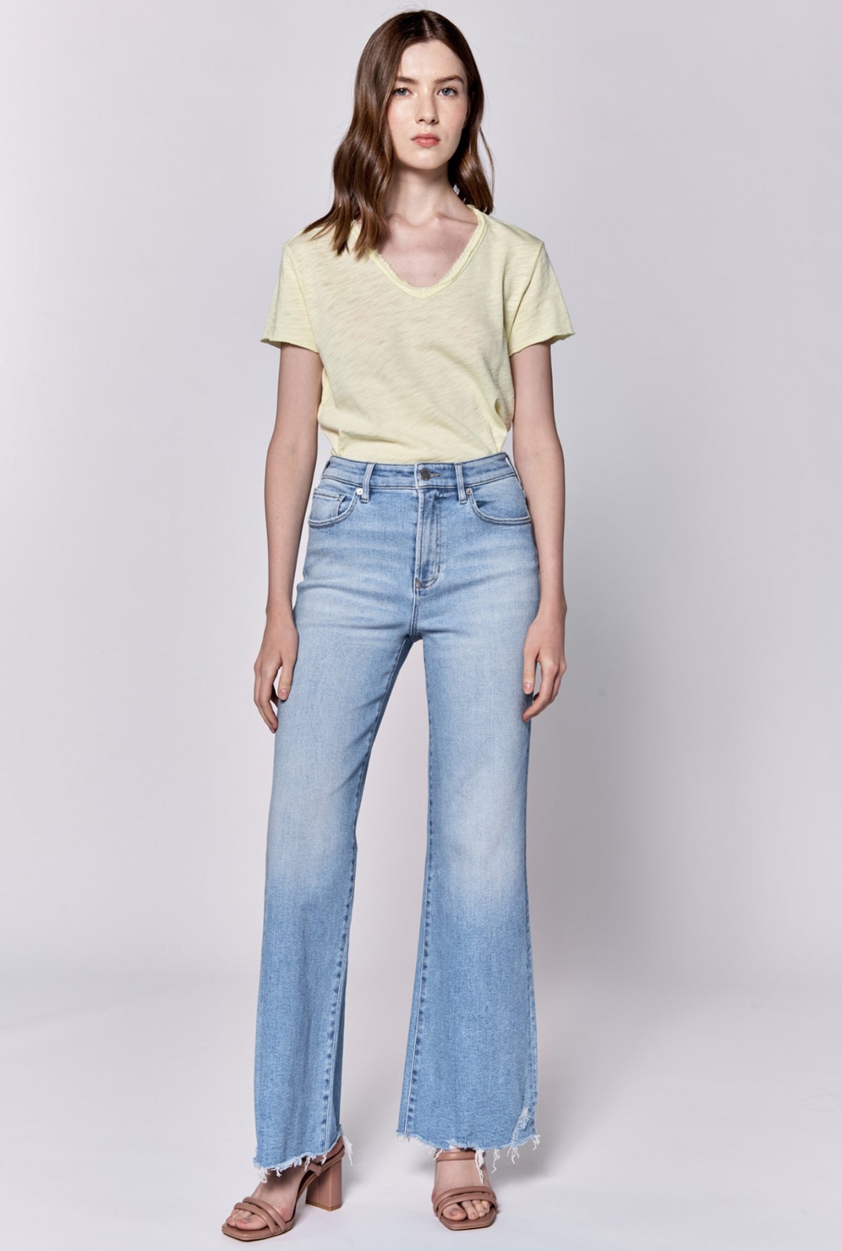 Fiona Sarasota High Rise Cut Off Hem Jean