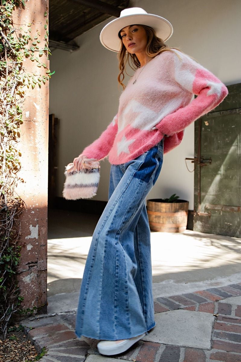 Washed Denim Bellbottoms