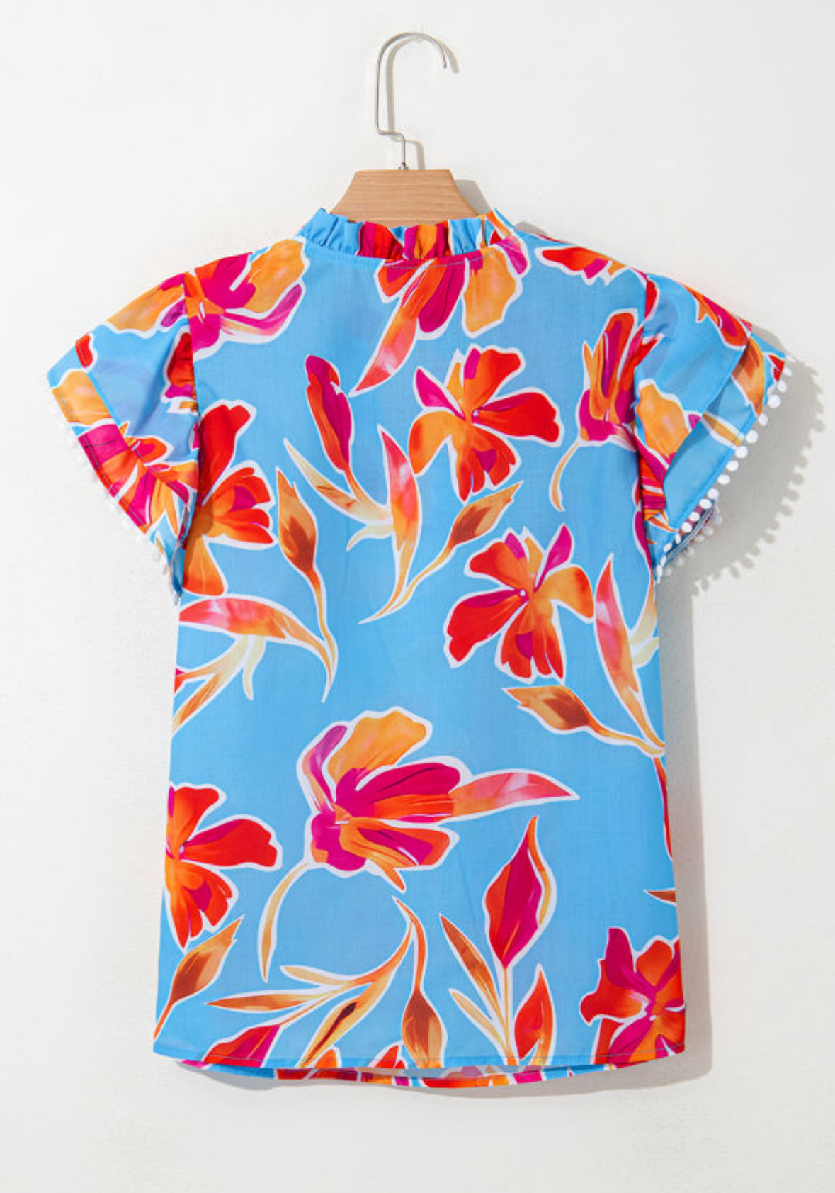 Nearly Summer Pom Trim Top