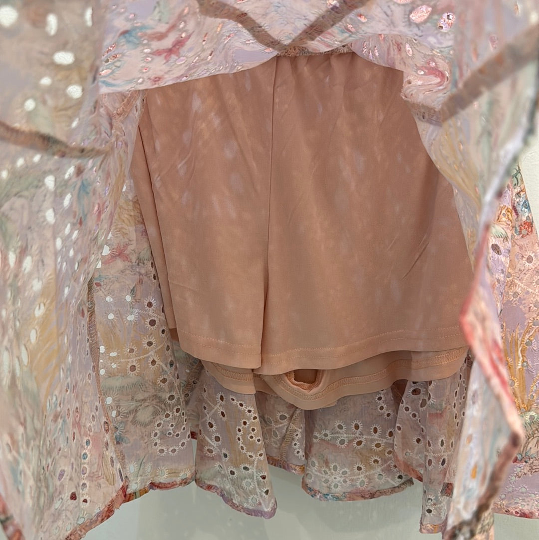 Lavender Pink Vintage Eyelet Skirt