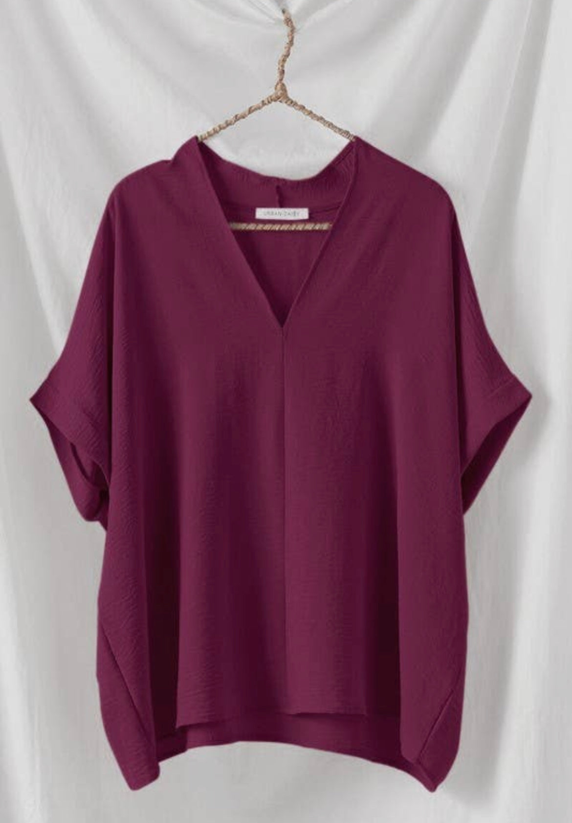 Oversized V-Neck Boxy Top