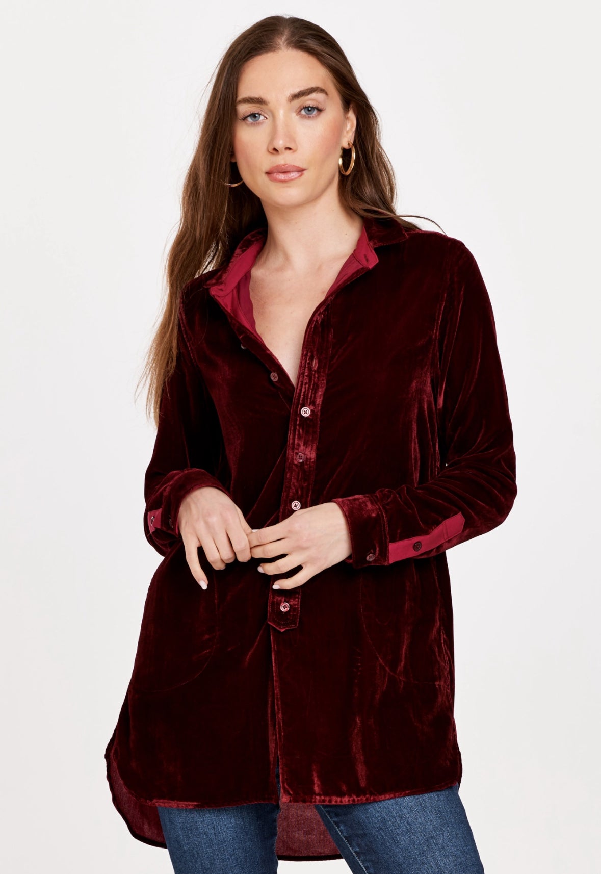 Sangria Velvet Top