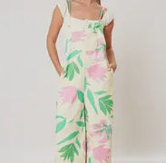 Tropical Denim Jumpsuit