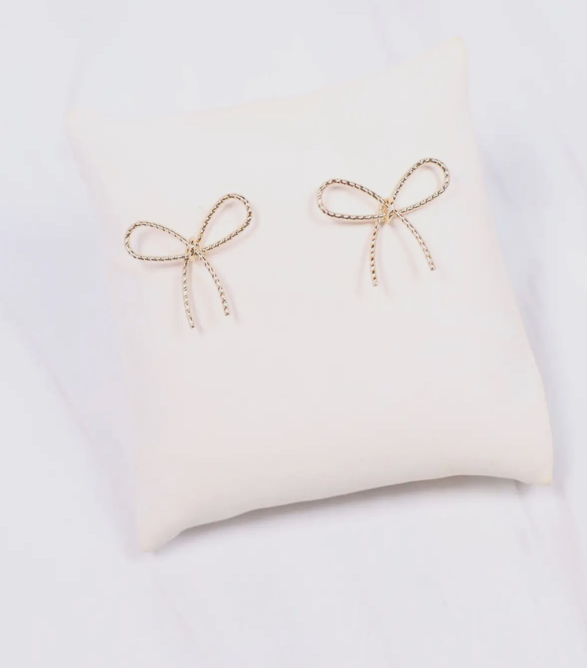 Bess Bow Gold Earrings