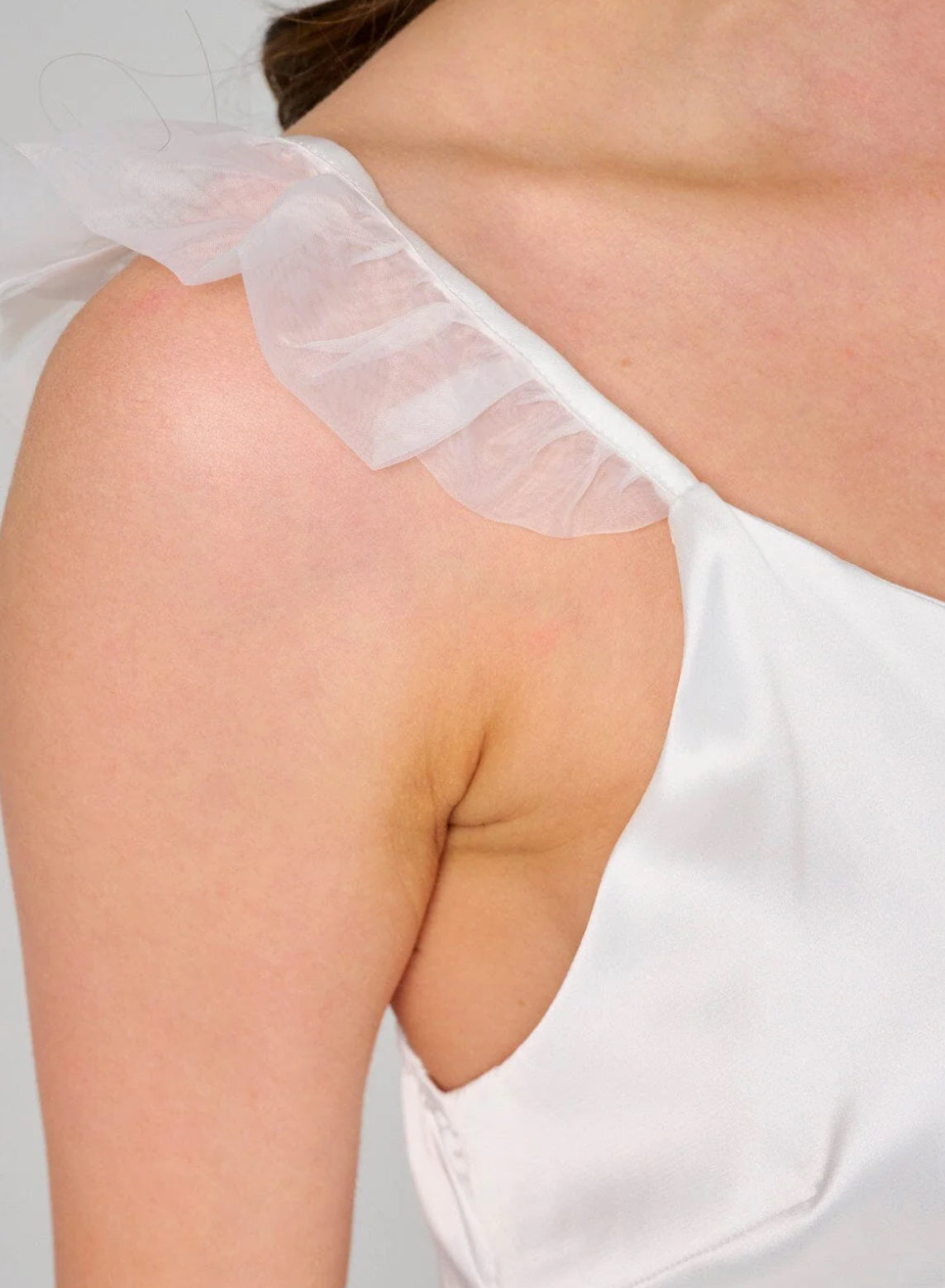 Satin Detail Sleeve Tank