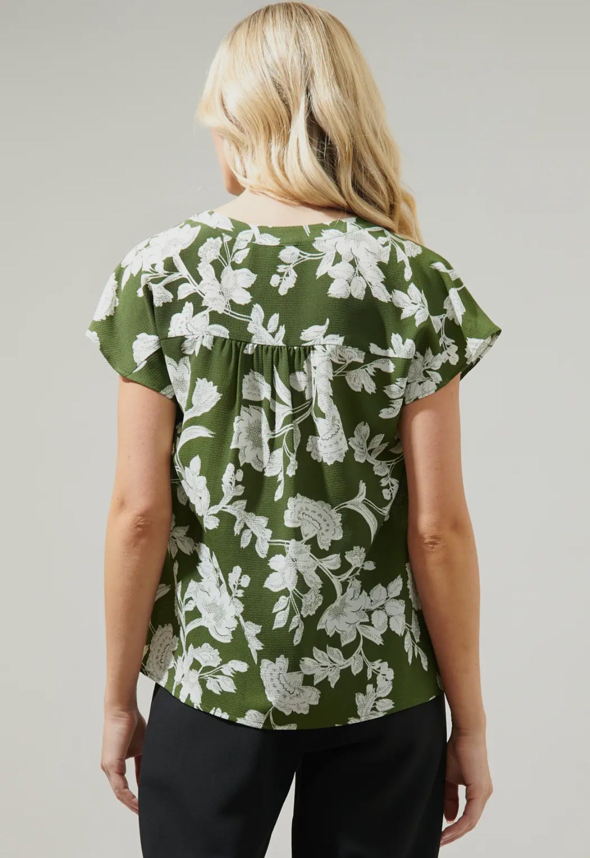Khadja Floral Split Dolman Blouse