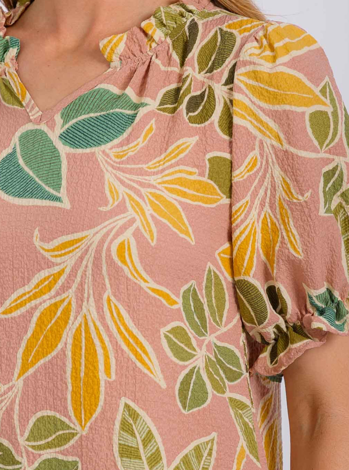 Fun Floral Puff Sleeve Blouse