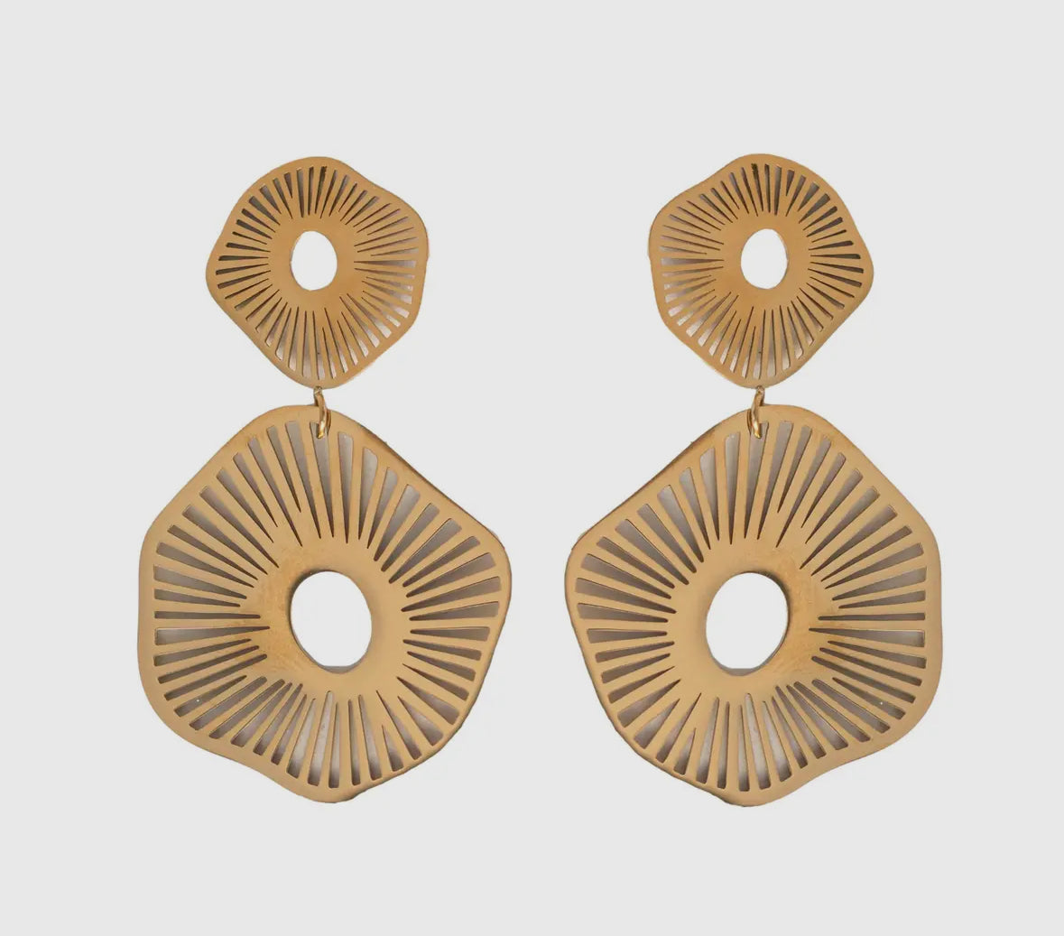 Gold Anemone Statement Earrings