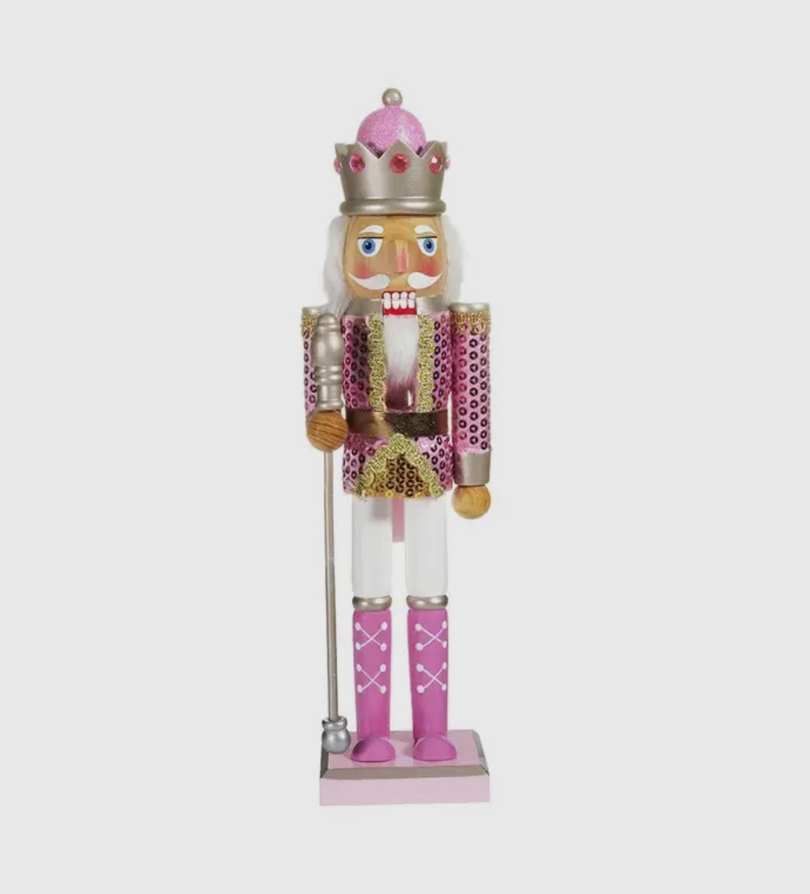 15” Wooden Pink Nutcracker