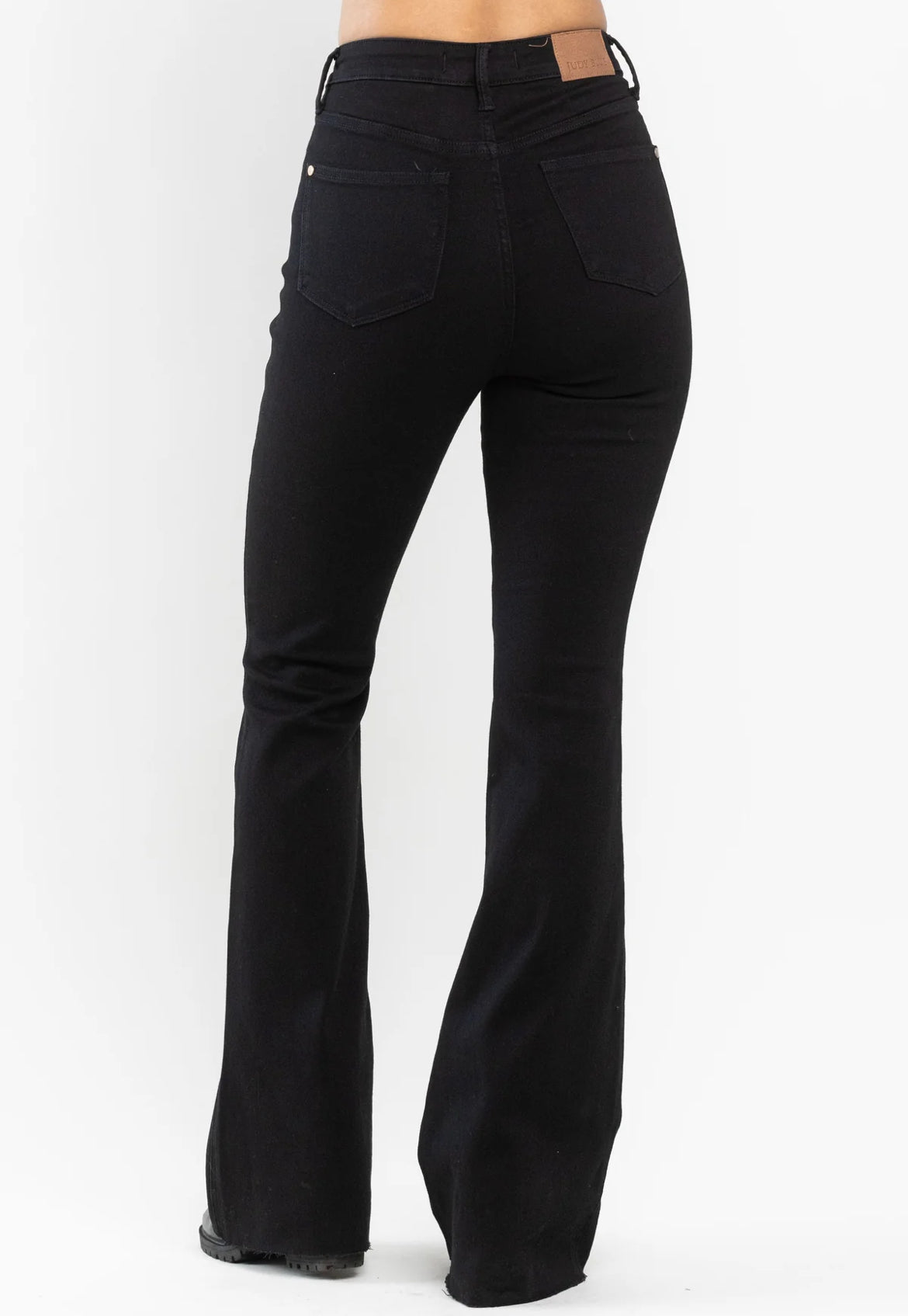 Judy Blue Tummy Control Cut Hem Flare Jeans