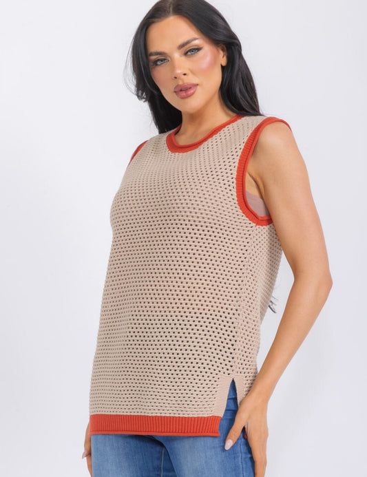 Colorblock Knit Tank