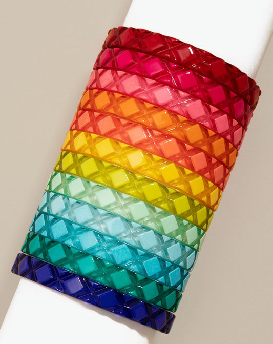 Quilted Resin Bangle Bracelet