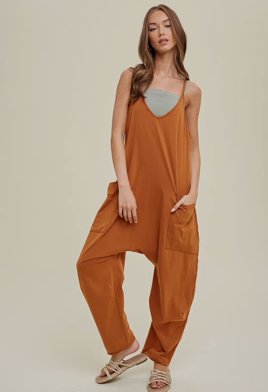 Garmet Washed Oversized Knit Jumpsuit