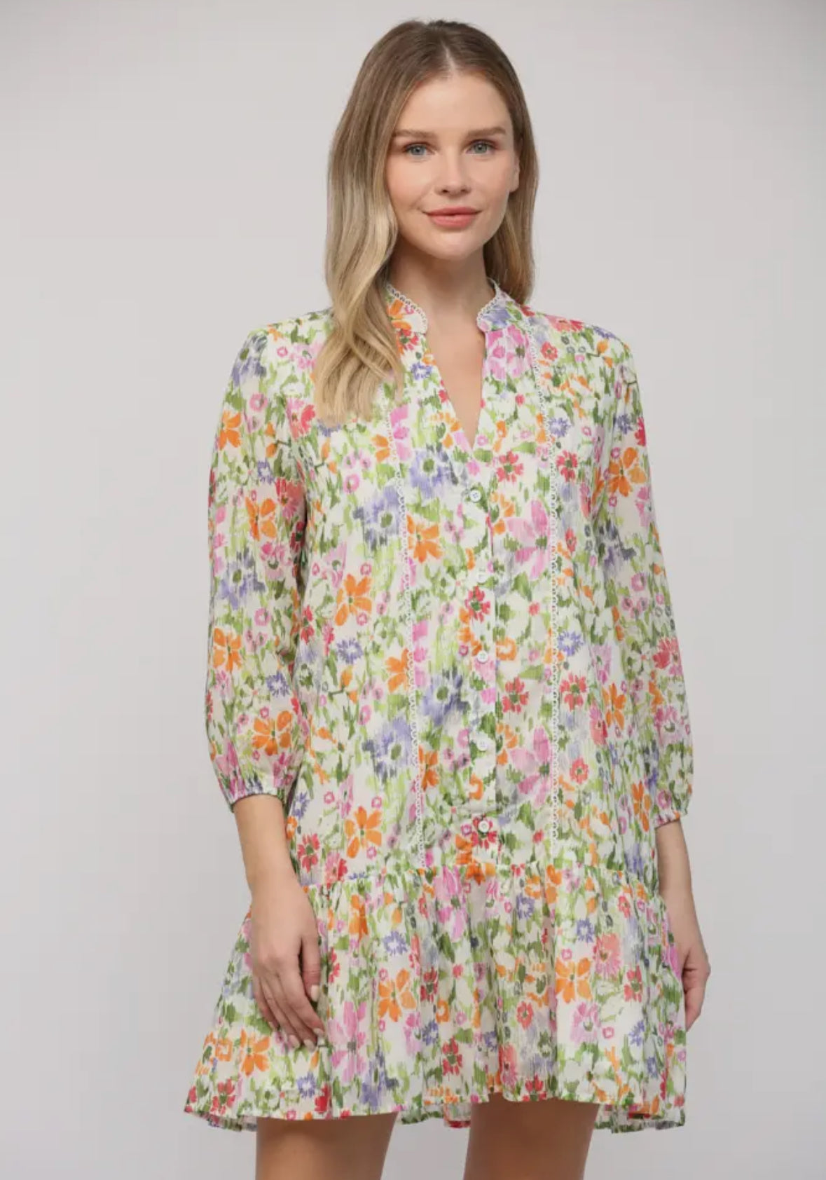 Floral Cotton Voile Dress