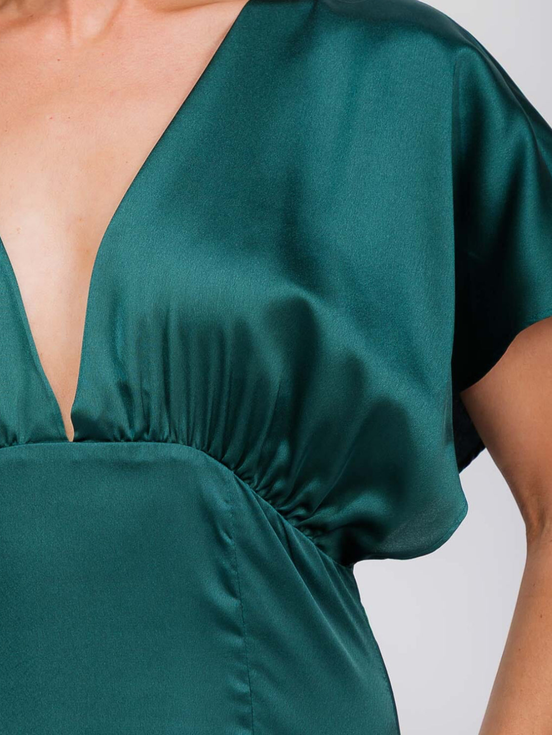 Silk Emerald Maxi Dress
