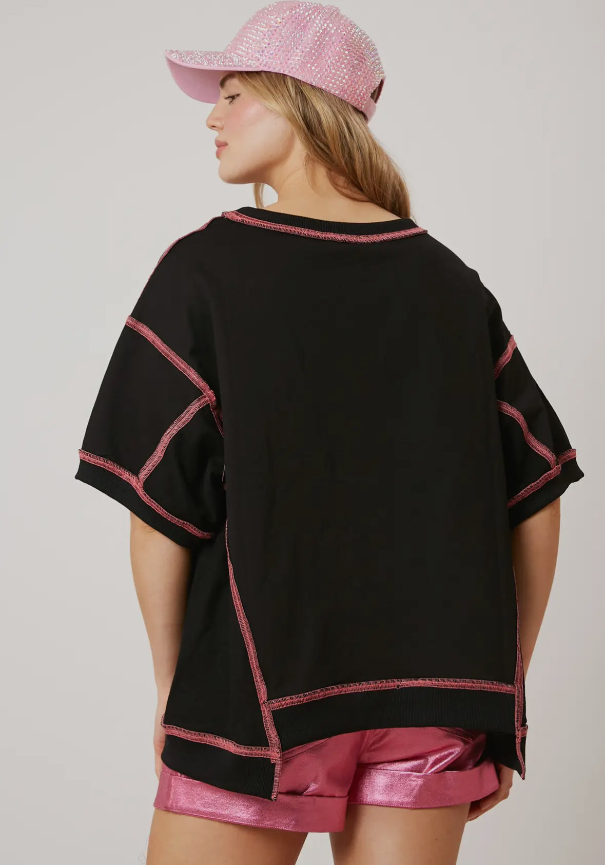 French Terry Sequin Crawfish Top