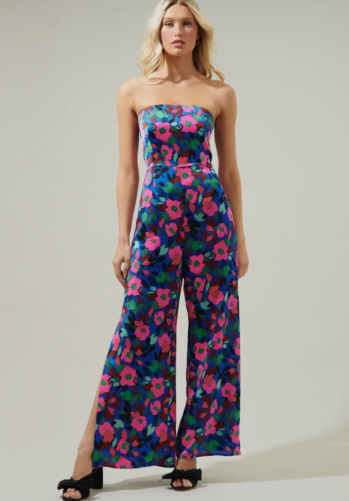 Vivi Berry Floral Jumpsuit
