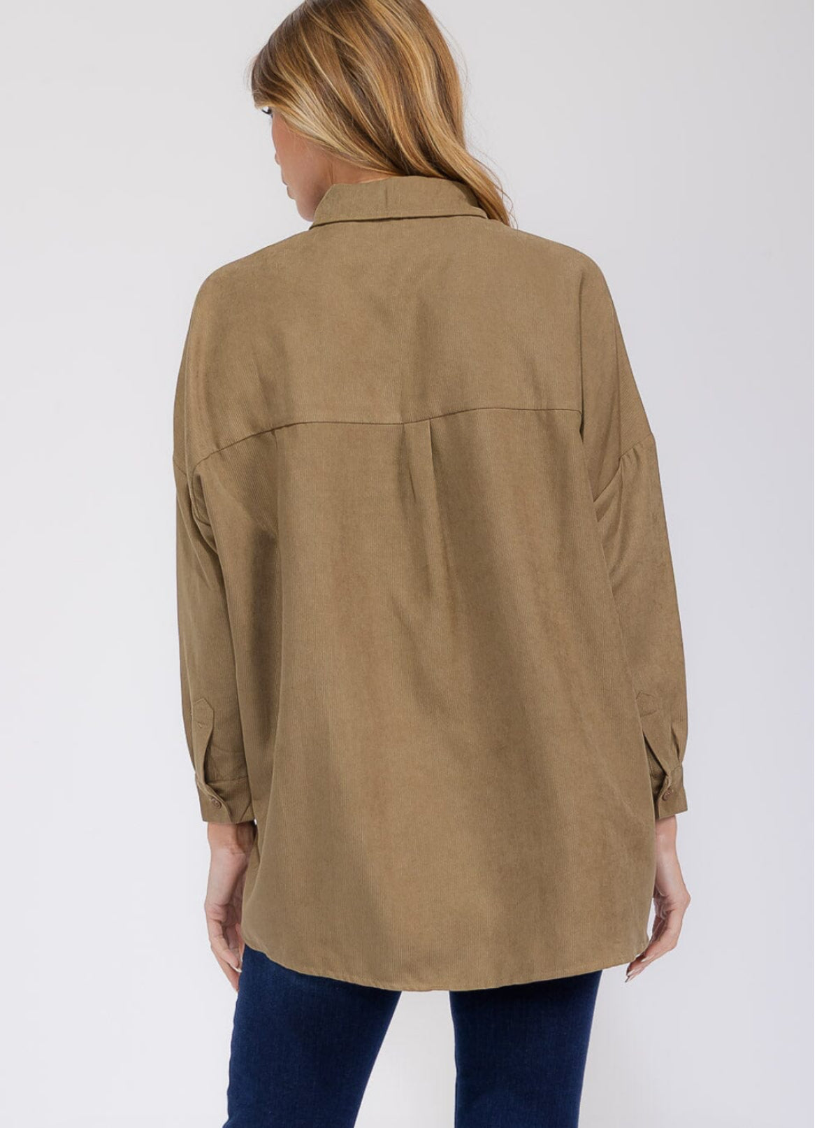 Corduroy Oversized Button Up