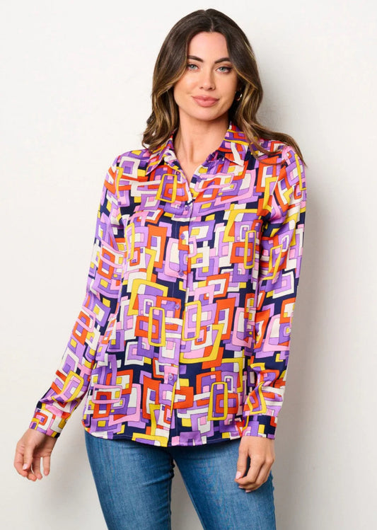 Abstract Button Up