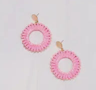 Newburry Light Pink Wrapped Earrings