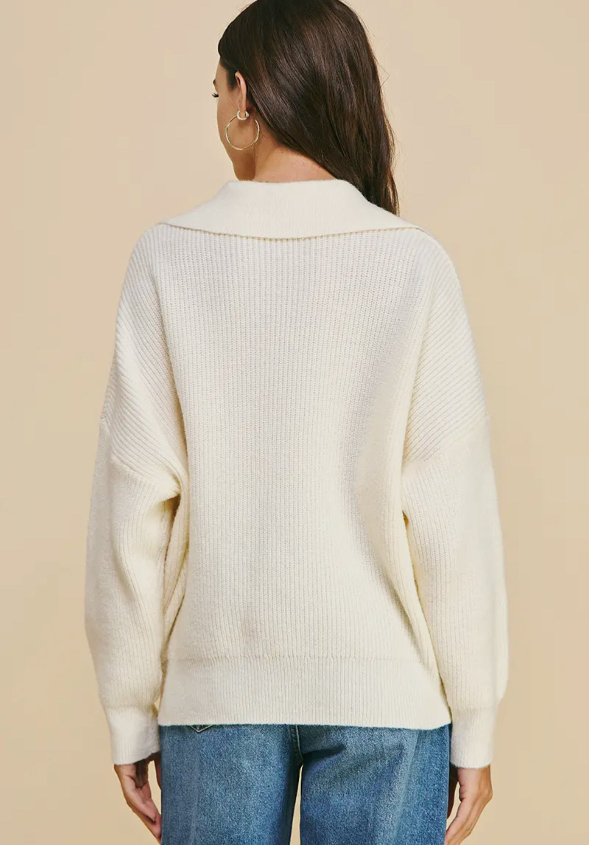 Ivory Collared Sweater
