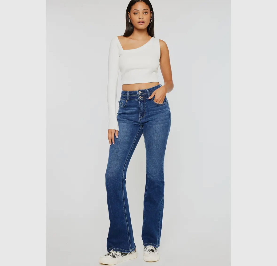 Petit High Rise Skinny Bootcut