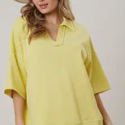 Yuzu Washed Terry Short Sleeve Top