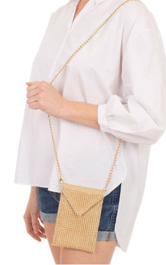 Gold Glitzy Shoulder Coin Purse