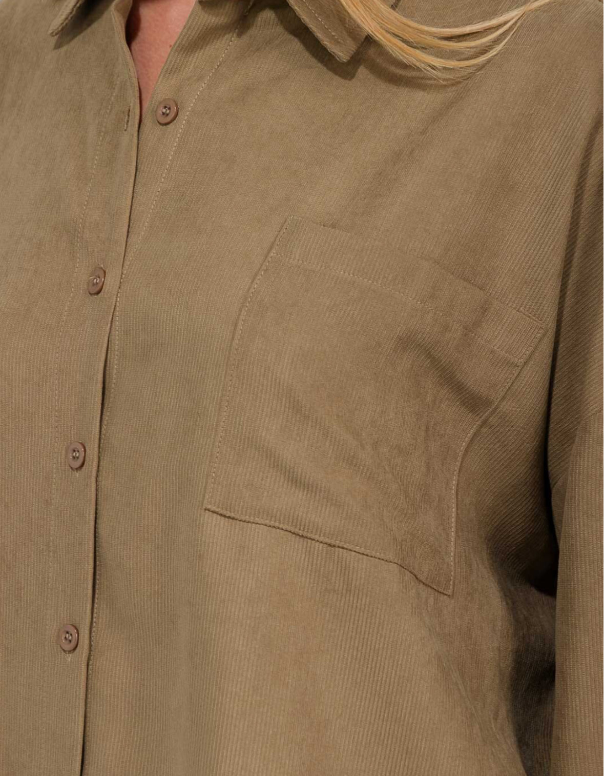 Corduroy Oversized Button Up