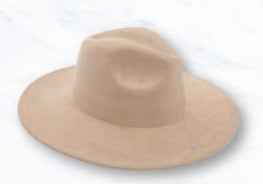 Suede Large Brim Hat