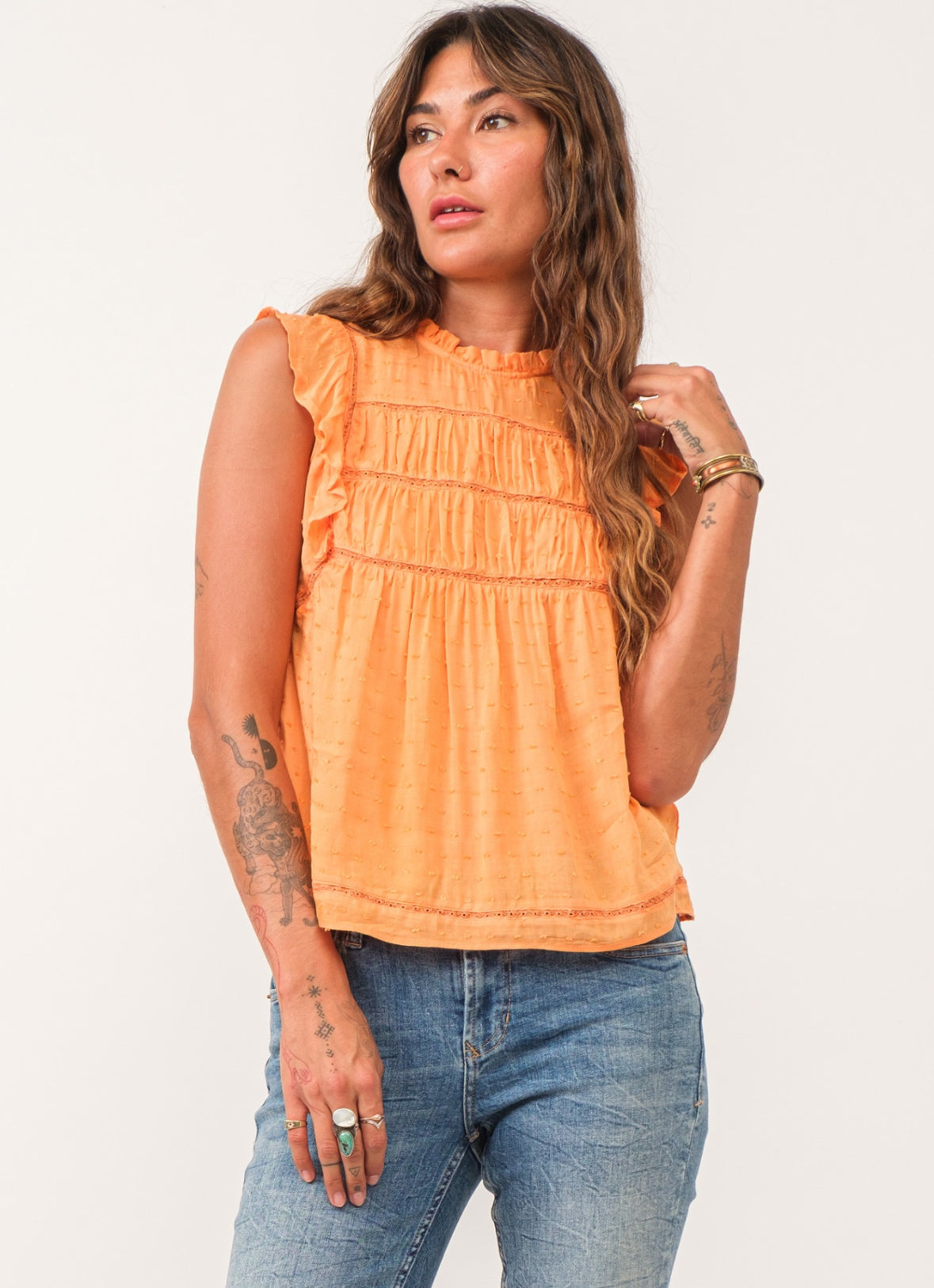 Alora Ruffle Sleeveless Top