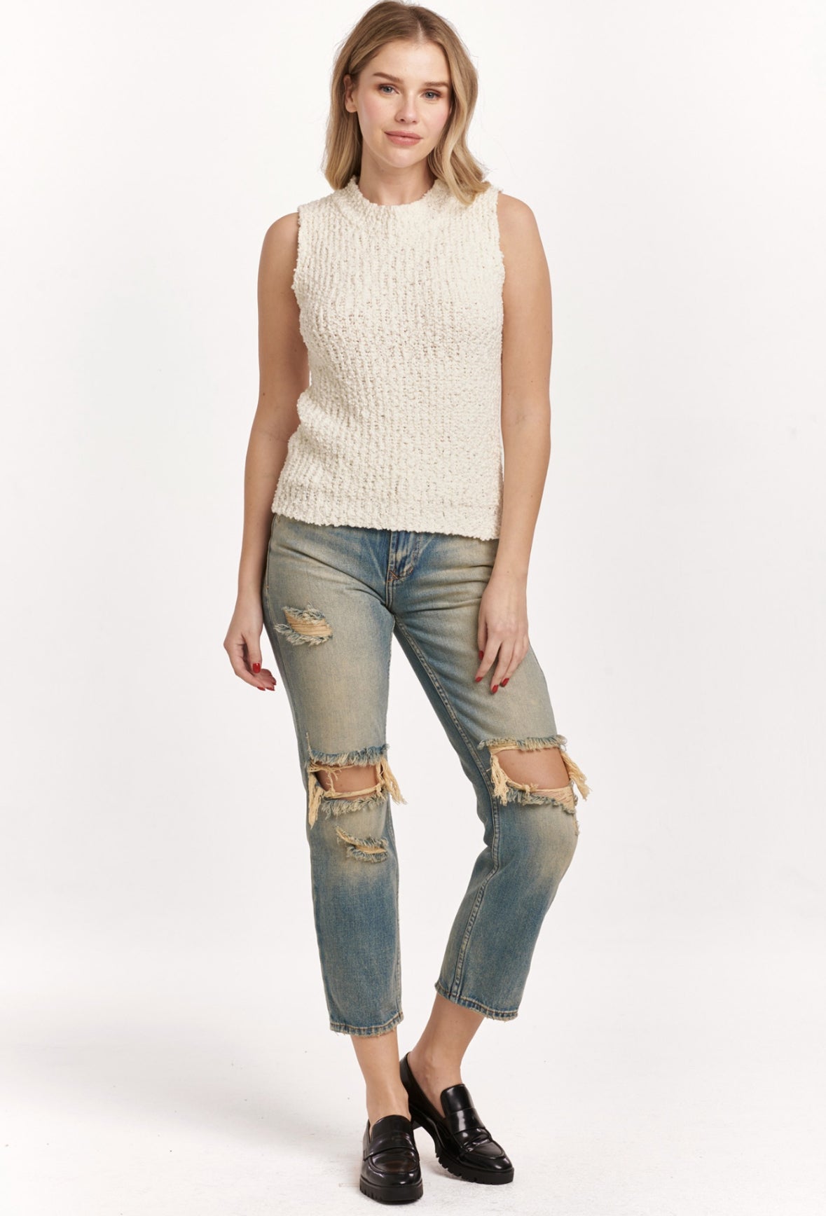Cosette Crew Neck Sweater Tank