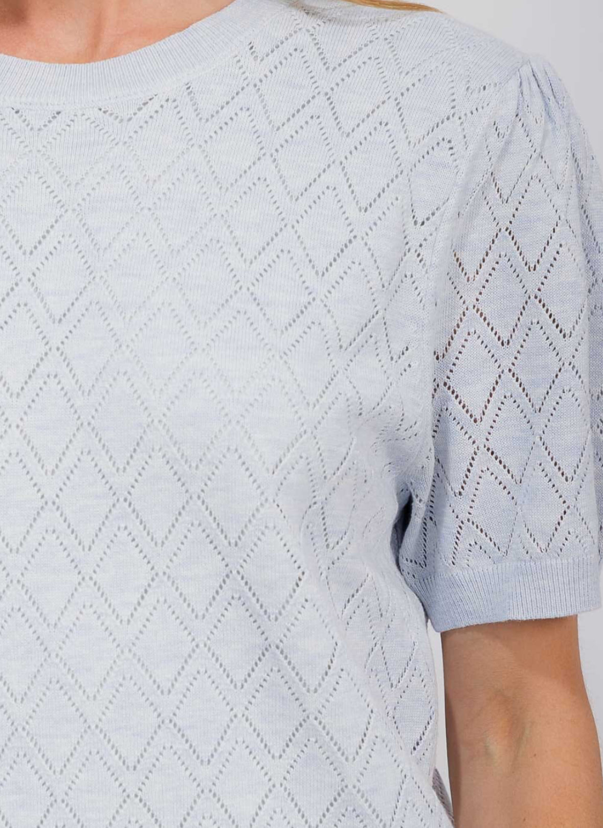 Ice Blue Diamond Detail Top