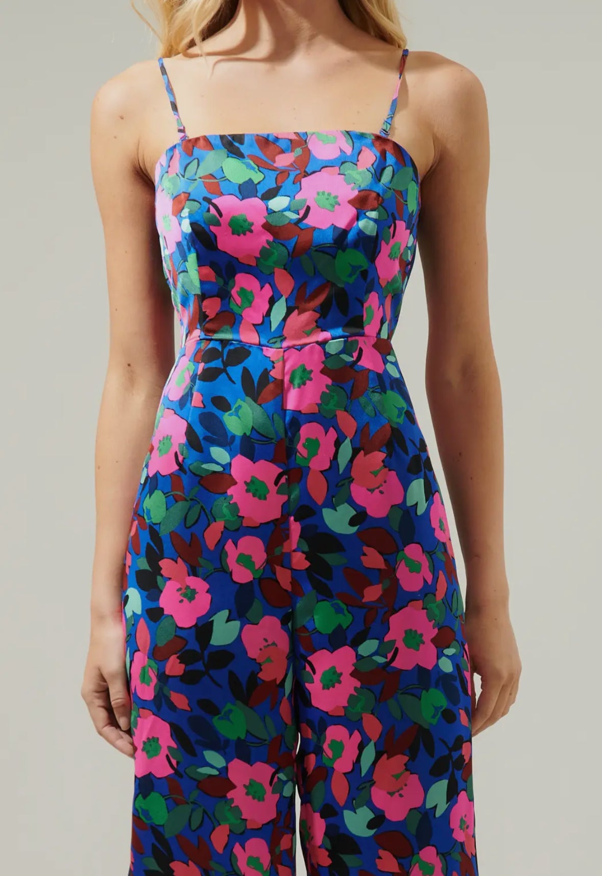 Vivi Berry Floral Jumpsuit