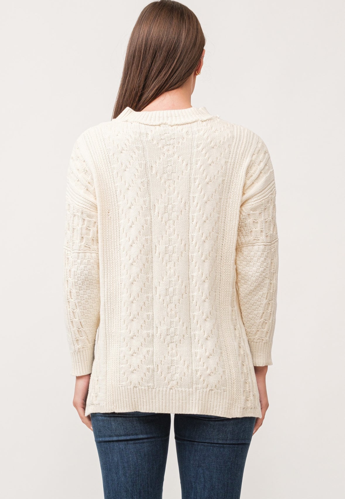 Thora Antique White Sweater
