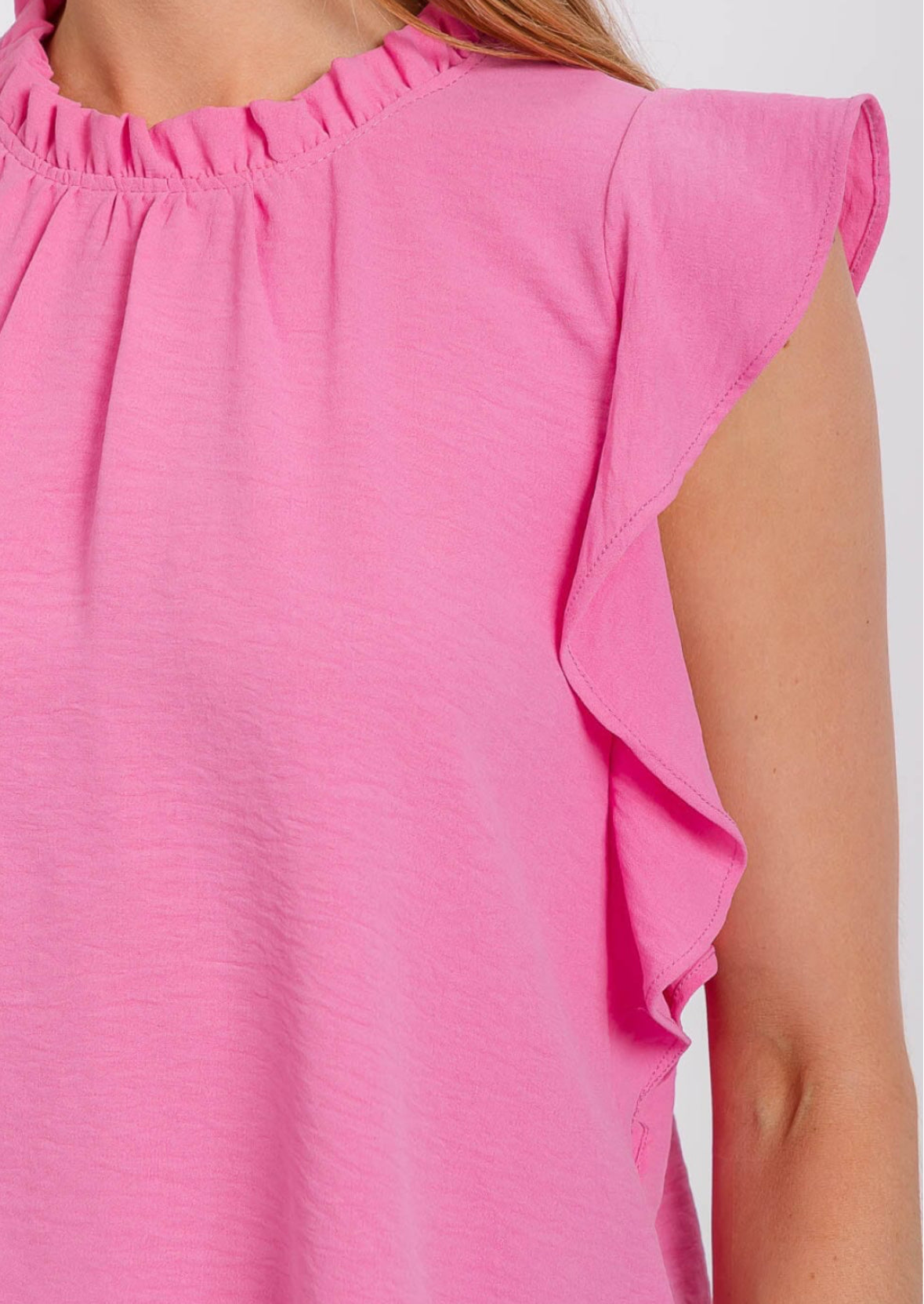 Pretty Pink Mock Neck Top