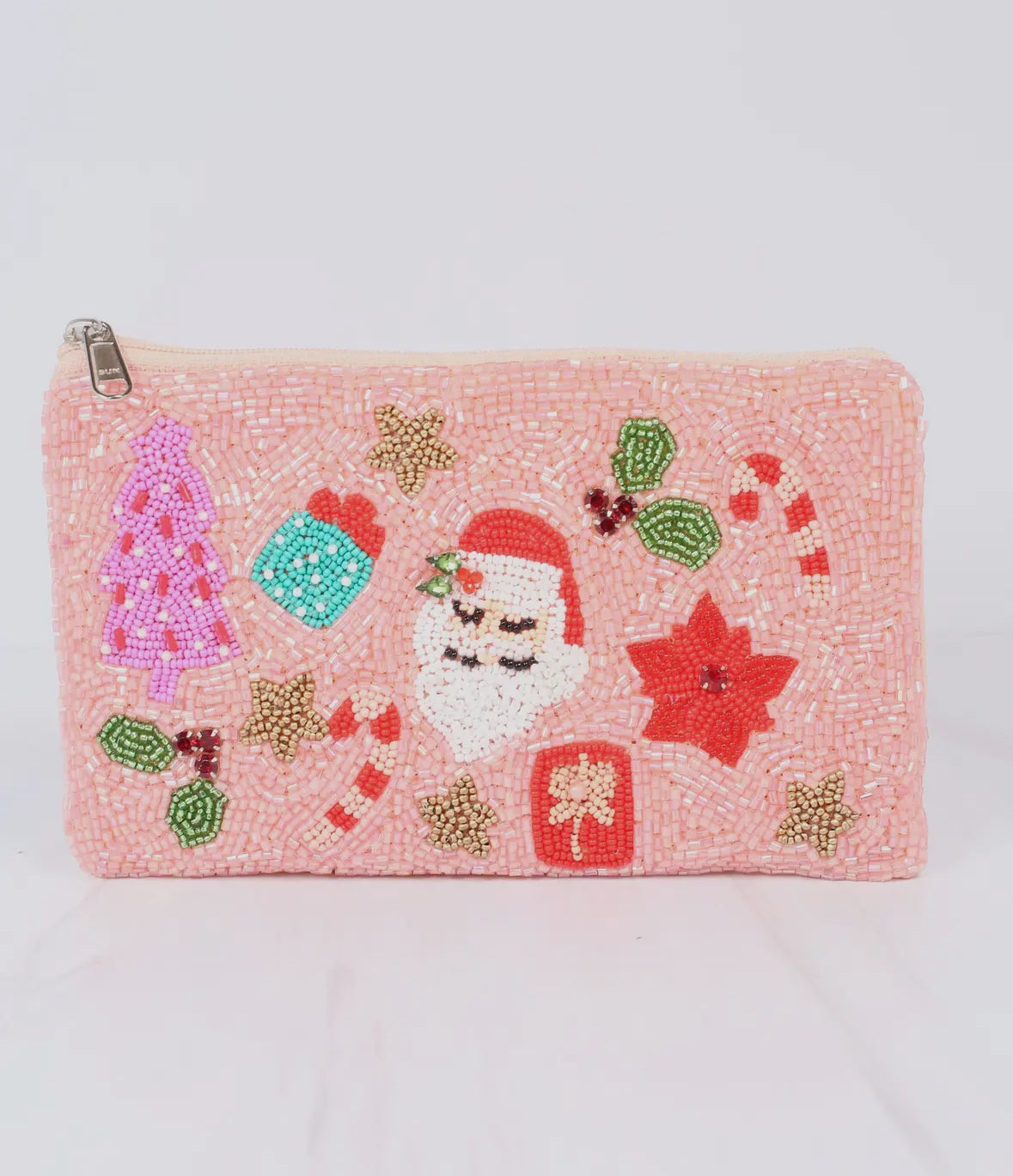 Christmas Moments Beaded Pouch