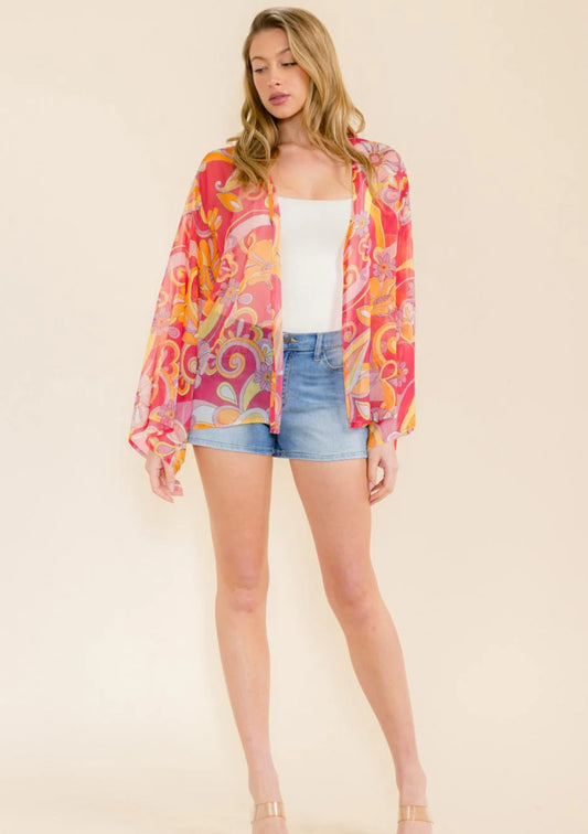 Open Front Breathable Kimono