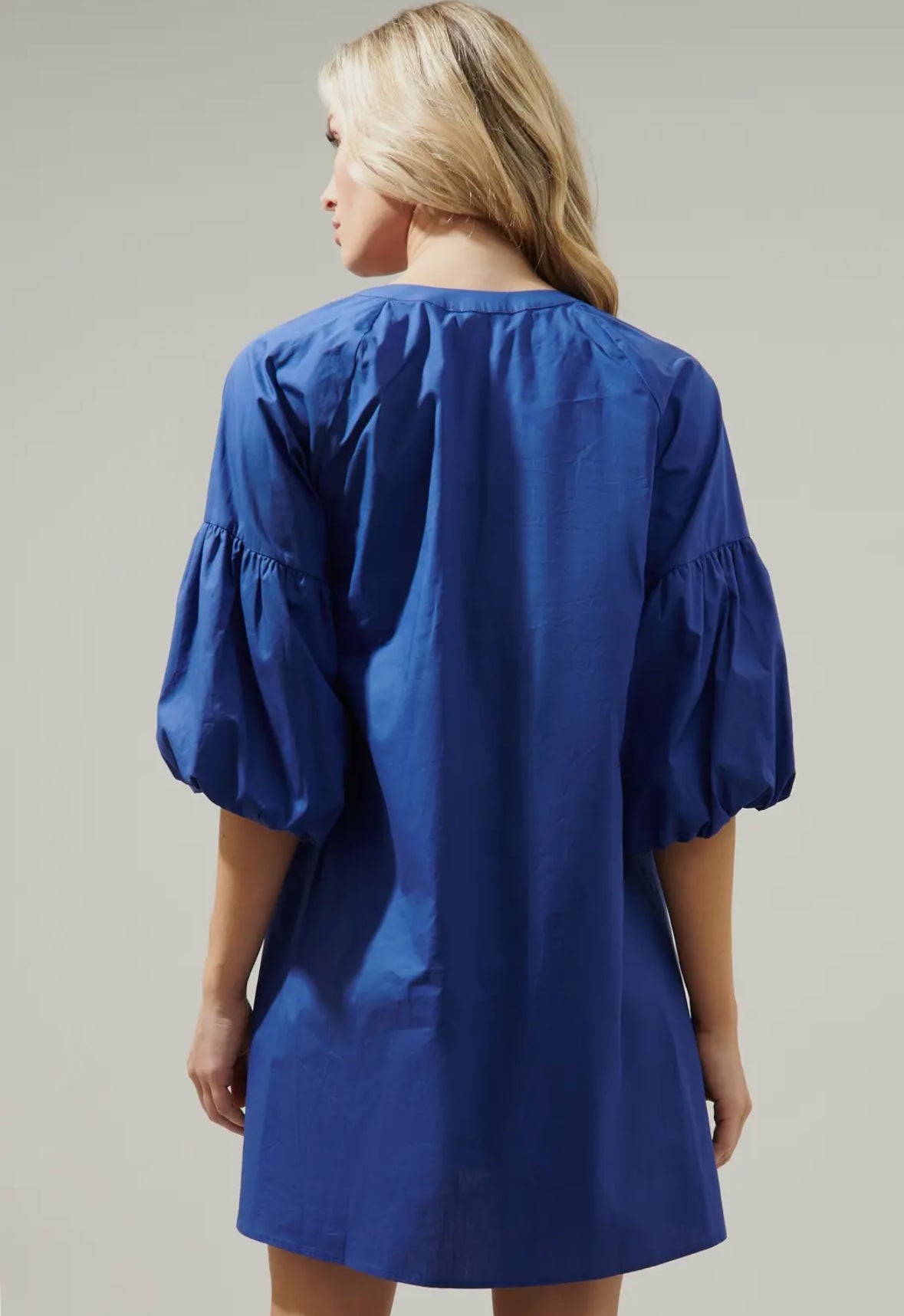 Puff Sleeve Shift Dress