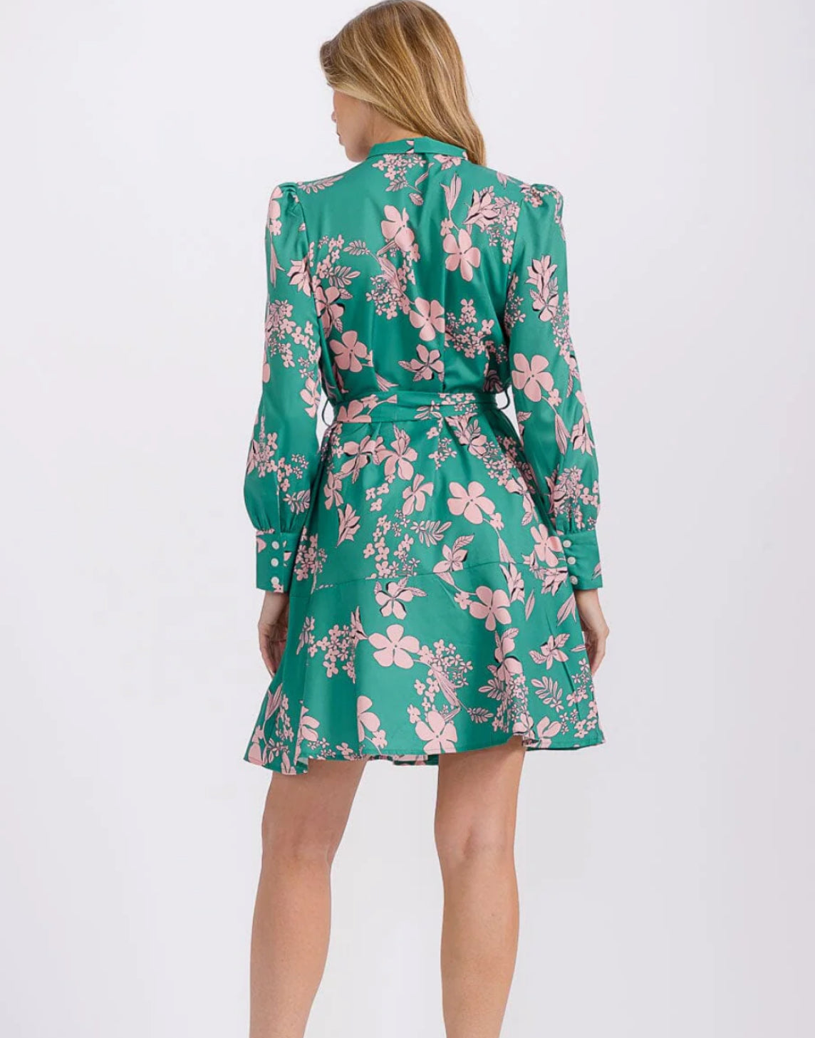 Floral Tie Waist Dress